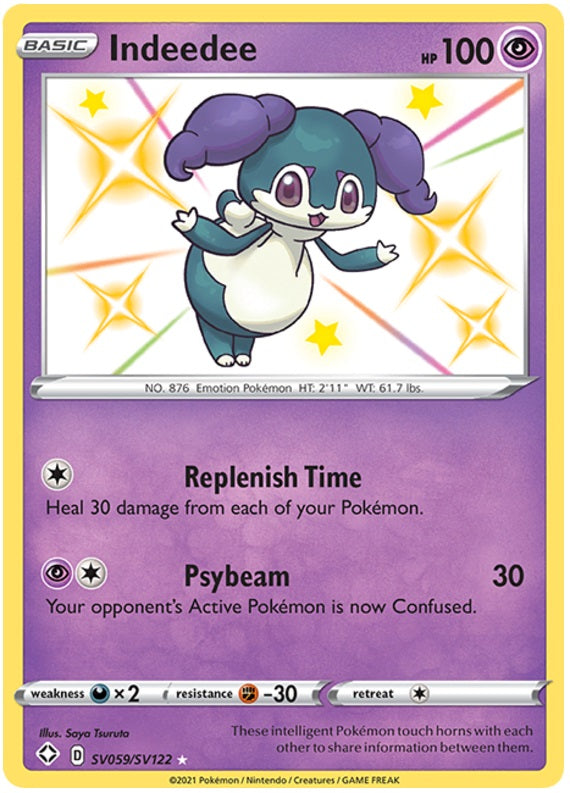 Indeedee - SV059/SV122 - Shiny Holo Rare | Shining Fates: Shiny Vault