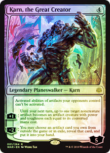 Karn, the Great Creator - Foil | Prerelease & Release Promos