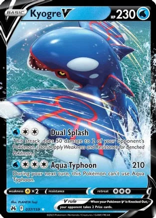 Kyogre V - 037/159 - Ultra Rare | SWSH - Crown Zenith
