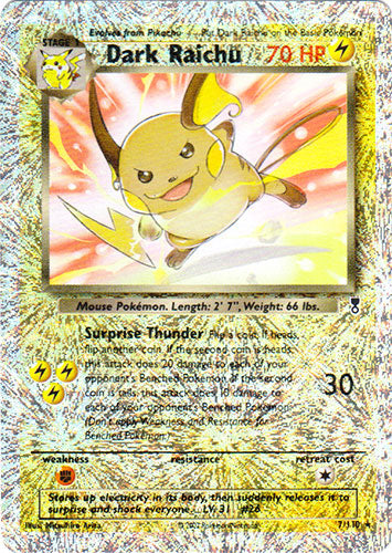 Dark Raichu - 7/110 - Holo Rare - Reverse Holo | Legendary_Collection