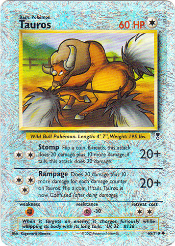 Tauros - 65/110 - Uncommon - Reverse Holo | Legendary_Collection