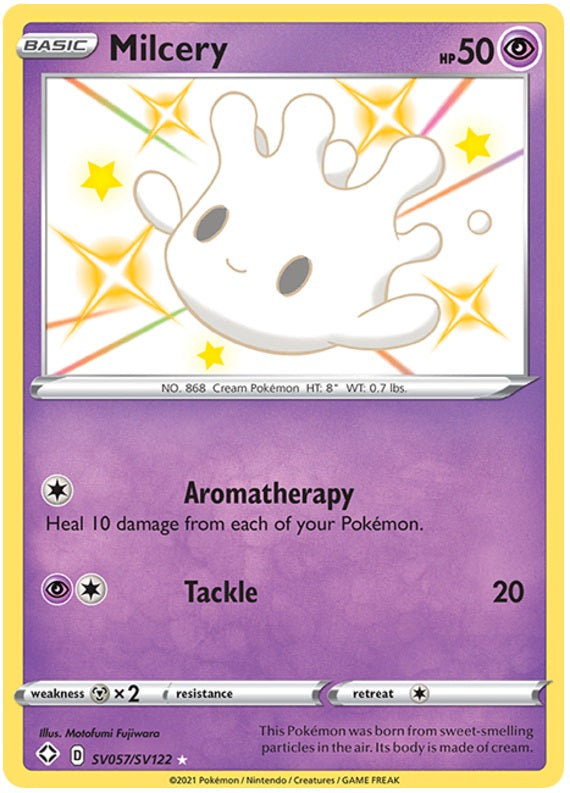 Milcery - SV057/SV122 - Shiny Holo Rare | Shining Fates: Shiny Vault
