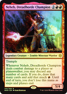 Neheb, Dreadhorde Champion - Foil | Prerelease & Release Promos