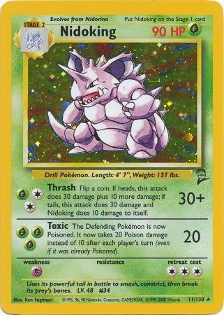 Nidoking - 11/130 - Holo Rare - Unlimited Edition | Base Set 2