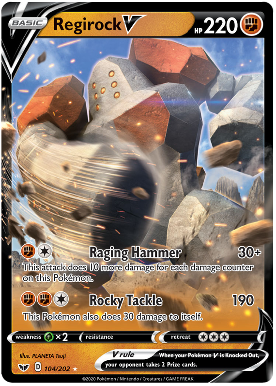 Regirock V - 104/202 - Ultra Rare | SWSH - Base Set