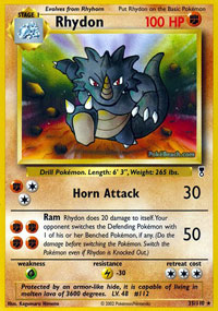 Rhydon - 35/110 - Rare - Reverse Holo | Legendary_Collection