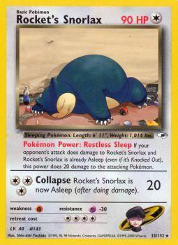 Rocket's Snorlax - 33/132 - Rare - Unlimited Edition | Gym Heroes