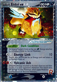Rocket's Entei-EX - 97/109 - Rare Holo EX | EX Team Rocket Returns