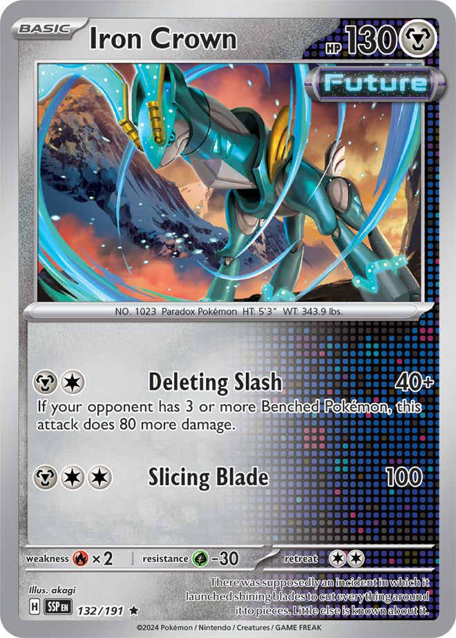 Iron Crown - 132/191 - Rare - Reverse Holo | SV - Surging Sparks