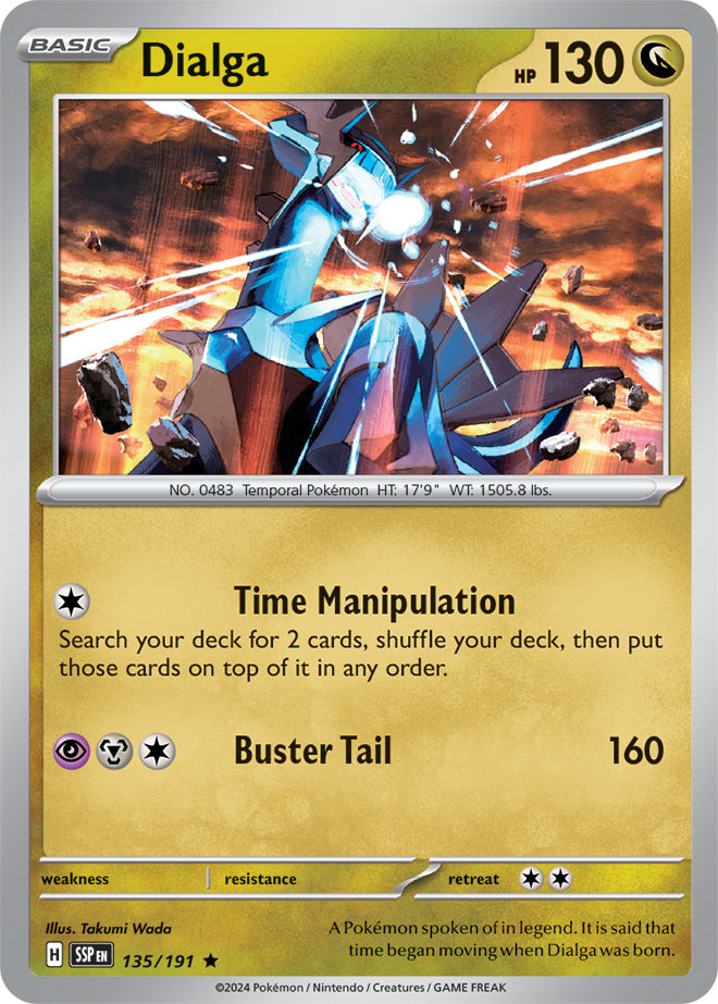 Dialga - 135/191 - Rare - Reverse Holo | SV - Surging Sparks