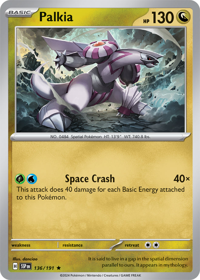 Palkia - 136/191 - Rare - Reverse Holo | SV - Surging Sparks
