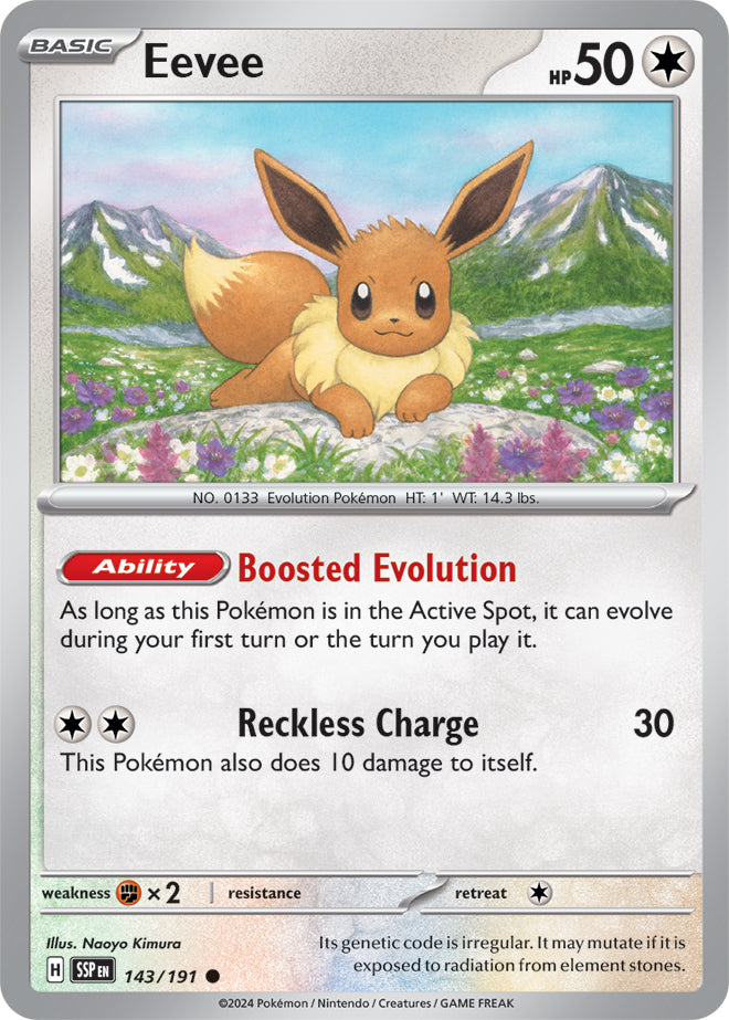 Eevee - 143/191 - Common - Reverse Holo | SV - Surging Sparks