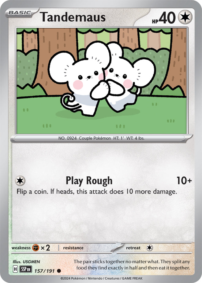 Tandemaus - 157/191 - Common - Reverse Holo | SV - Surging Sparks