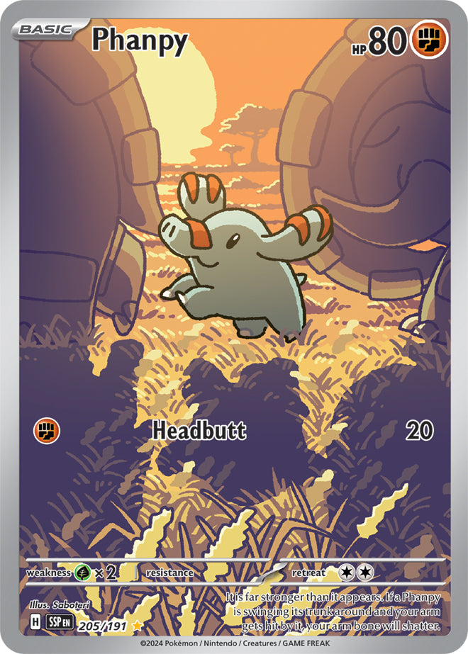 Phanpy - 205/191 - Illustration Rare | SV - Surging Sparks