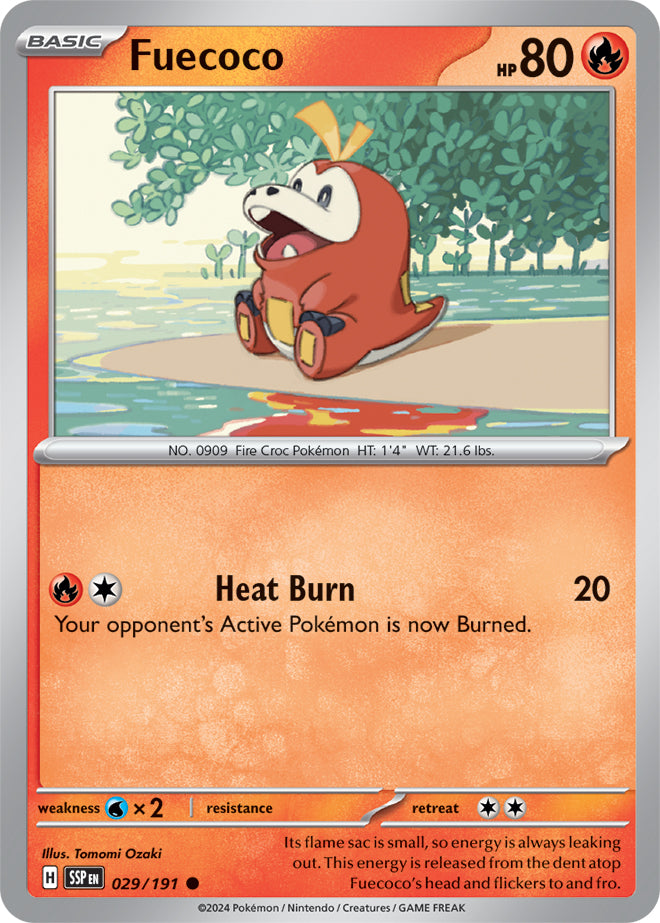 Fuecoco - 029/191 - Common - Reverse Holo | SV - Surging Sparks