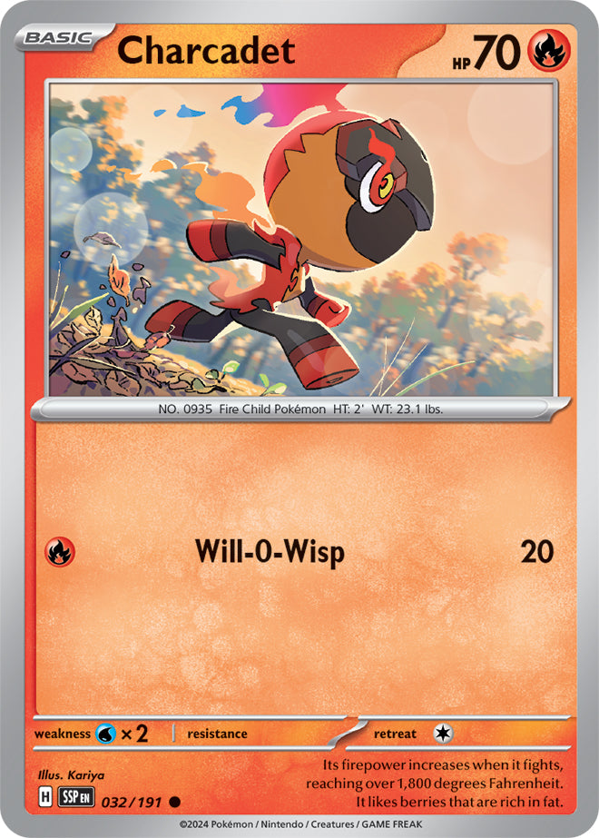 Charcadet - 032/191 - Common - Reverse Holo | SV - Surging Sparks