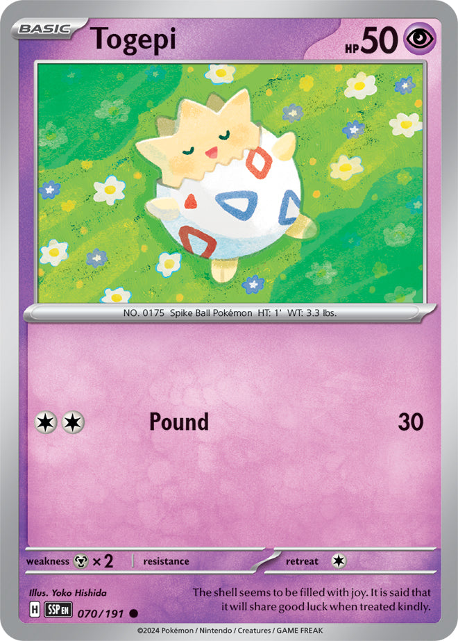 Togepi - 070/191 - Common - Reverse Holo | SV - Surging Sparks
