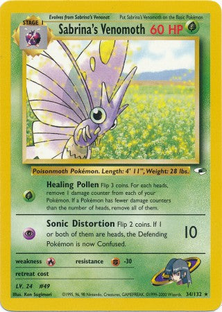 Sabrina's Venomoth - 34/132 - Rare - Unlimited Edition | Gym Heroes