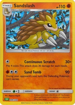 Sandslash - 009/034 | Trading Card Game Classic