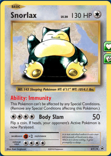 Snorlax - XY179 - Black Star Promos | XY - Black Star Promos