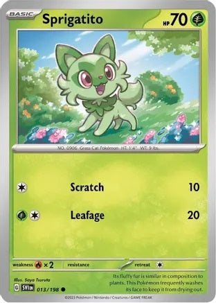 Sprigatito - 013/198 - Common - Reverse Holo | SV - Base Set