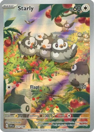 Starly - 221/198 - Illustration Rare | SV - Base Set