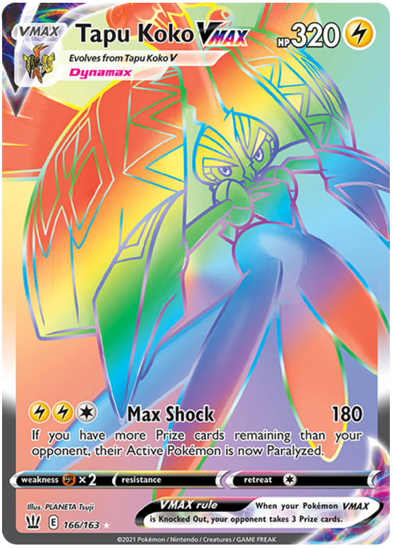 Tapu Koko VMAX - 166/163 - Secret Rare | SWSH - Battle Styles