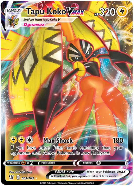 Tapu Koko VMAX - 051/163 - Ultra Rare | SWSH - Battle Styles