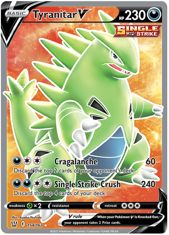 Tyranitar V - 154/163 - Full Art Ultra Rare | SWSH - Battle Styles