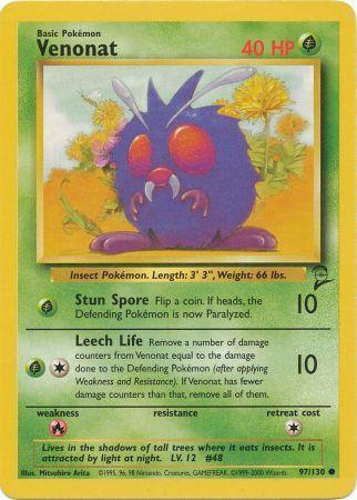 Venonat - 97/130 - Common - Unlimited Edition | Base Set 2