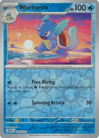 Wartortle - 008/165 - Uncommon - Reverse Holo | SV - 151