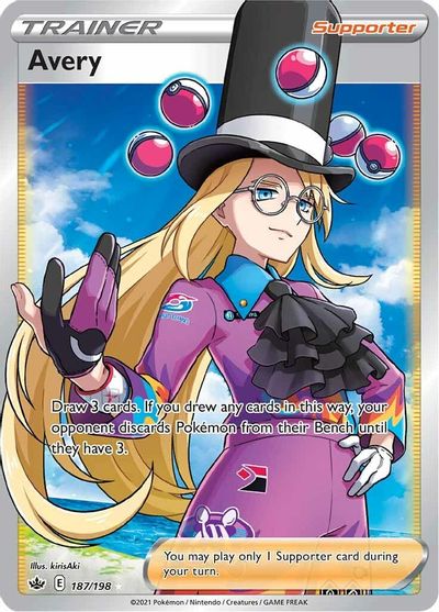 Avery - 187/198 - Full Art Ultra Rare | SWSH - Chilling Reign