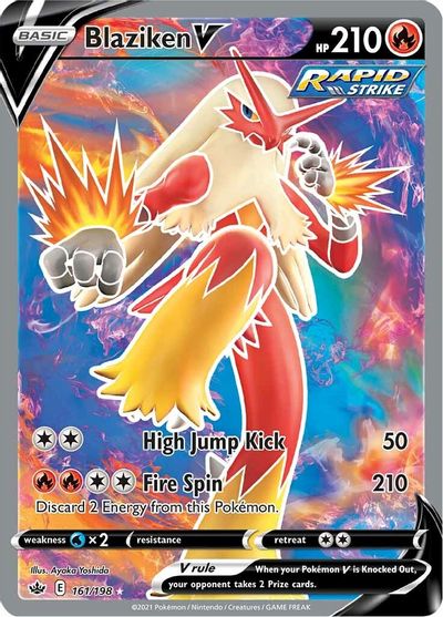 Blaziken V - 161/198 - Full Art Ultra Rare | SWSH - Chilling Reign