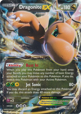 Dragonite-EX - 74/111 - Holo Rare ex | XY - Furious Fists