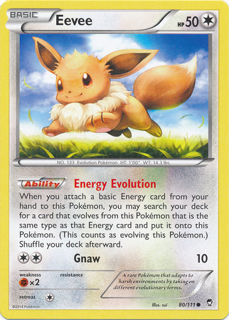 Eevee - 80/111 - Common | XY - Furious Fists