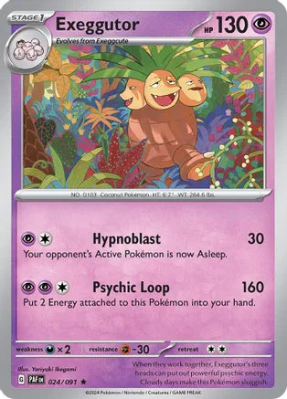 Exeggutor - 024/091 - Rare - Reverse Holo | SV - Paldean Fates