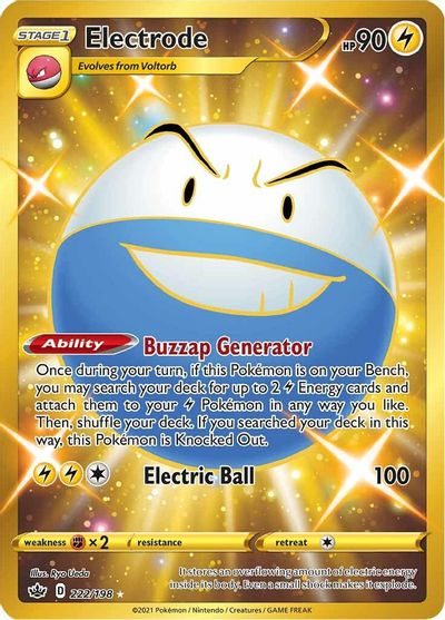 Electrode - 222/198 - Secret Rare | SWSH - Chilling Reign