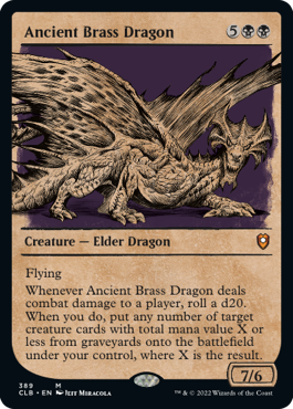 Ancient Brass Dragon - Foil - Showcase | Baldur's Gate