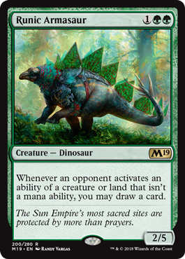 Runic Armasaur - Foil | Core Set 2019