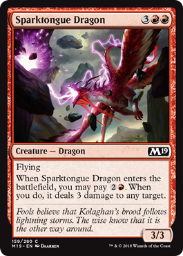 Sparktongue Dragon - Foil | Core Set 2019