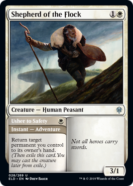 Shepherd of the Flock // Usher to Safety - Foil | Throne Of Eldraine