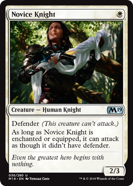 Novice Knight - Foil | Core Set 2019
