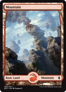 Mountain (269) - Foil - Full Art | Battle for Zendikar
