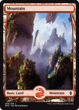 Mountain (266) - Foil - Full Art | Battle for Zendikar