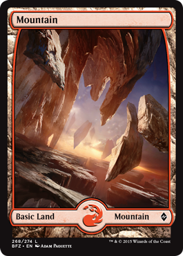 Mountain (268) - Foil - Full Art | Battle for Zendikar