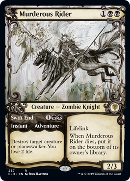 Murderous Rider // Swift End - Foil - Showcase | Throne Of Eldraine
