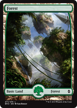 Forest (271) - Foil - Full Art | Battle for Zendikar
