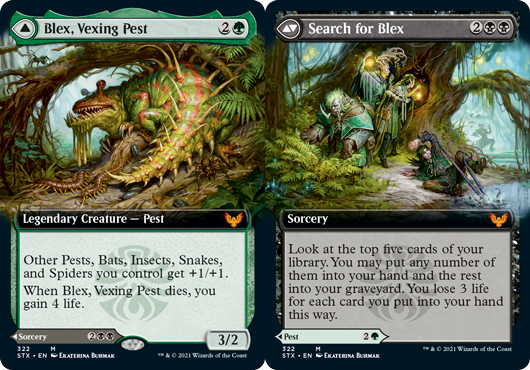 Blex, Vexing Pest - Foil - Extended Art | Strixhaven