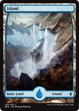 Island (257) - Foil - Full Art | Battle for Zendikar