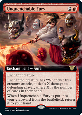 Unquenchable Fury - Extended Art | Commander: Kamigawa: Neon Dynasty